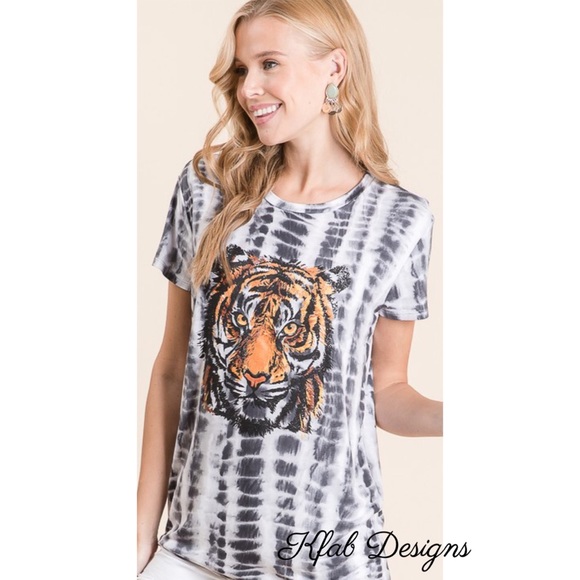 ❤️LAST 1! Soft Tie Dye Tiger Print 🐯 Knit Top! - Picture 8 of 8